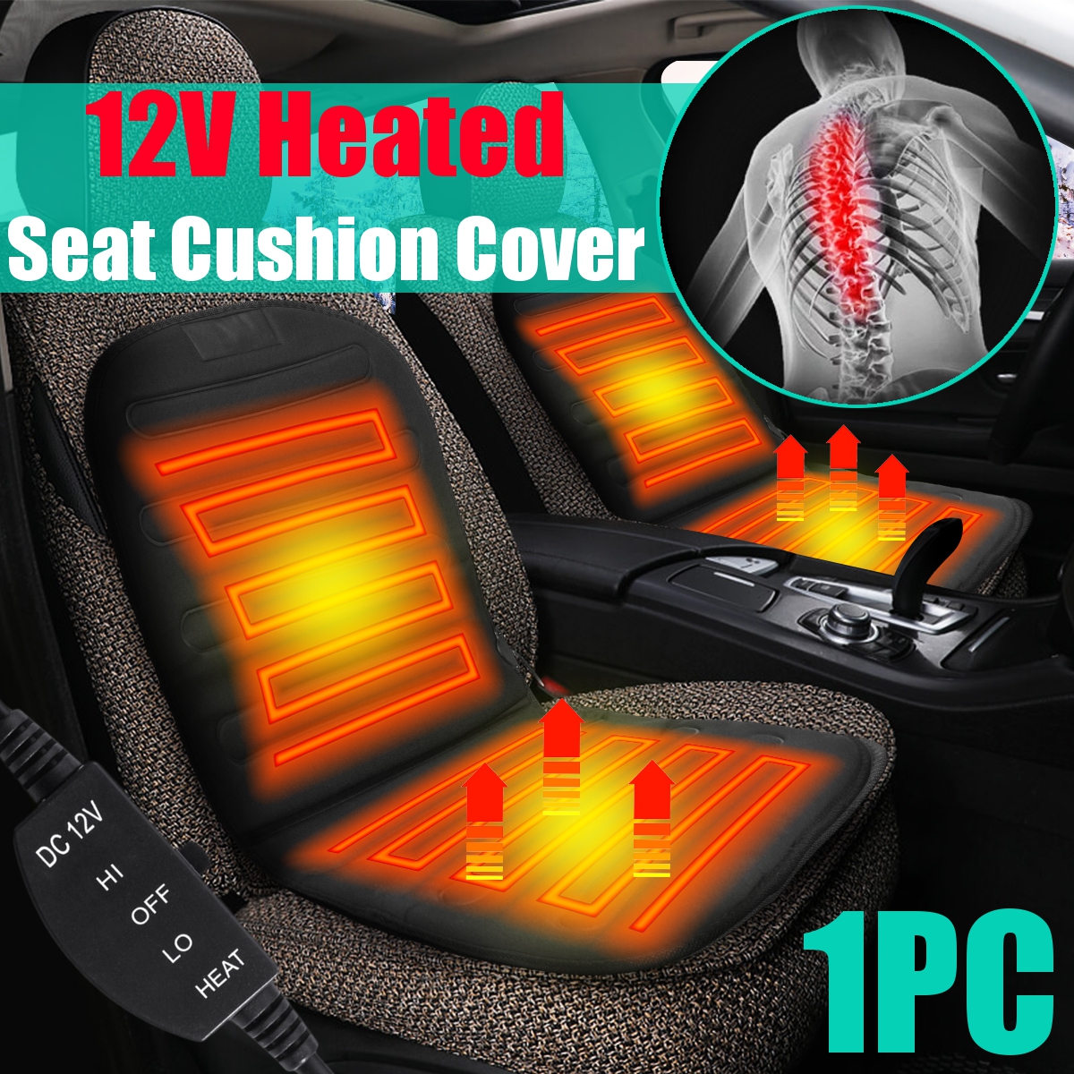 Universal-12V-Electric-Car-Front-Seat-Heating-Cover-Padded-Thermal-Cushion-Black-1602269