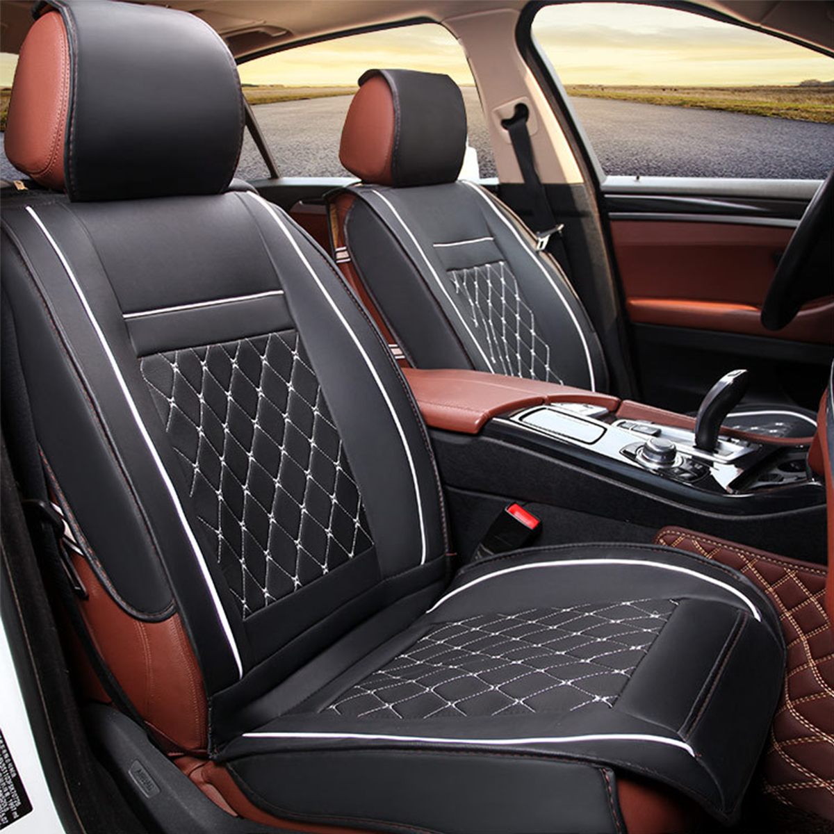 Universal-Front-Car-Seat-Cover-Cushion-Breathable-PU-Leather-Ice-Silk-Pad-1733989