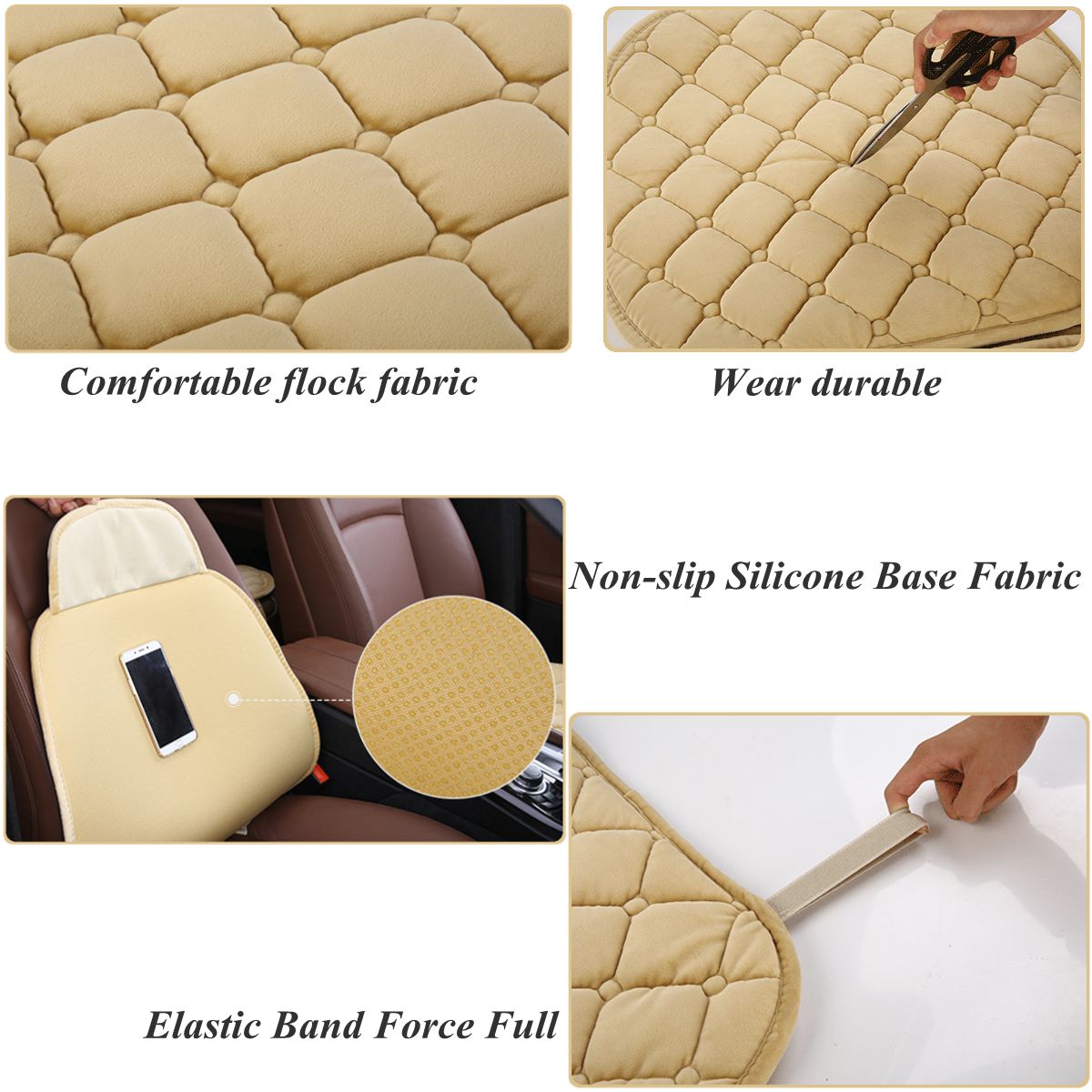 Universal-Rhombus-Rear-Row-Car-Seat-Cover-Small-Mat-Auto-Chair-Cushion-1215345