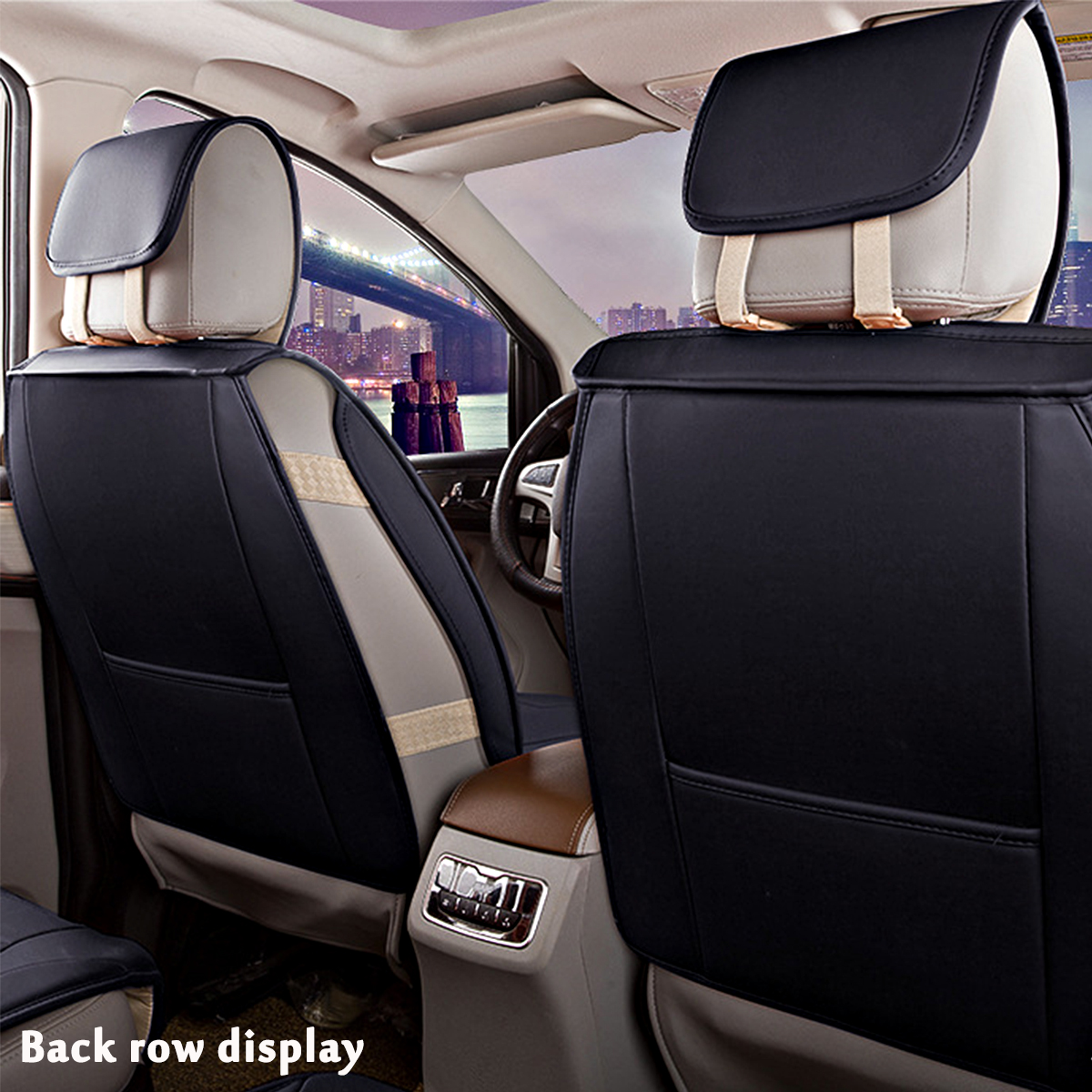 Wear-Proof-PU-Leather-Car-Seat-Cover-Cushion-5-Seat-Front-Rear-Pillows13Pcs-kit-1535998