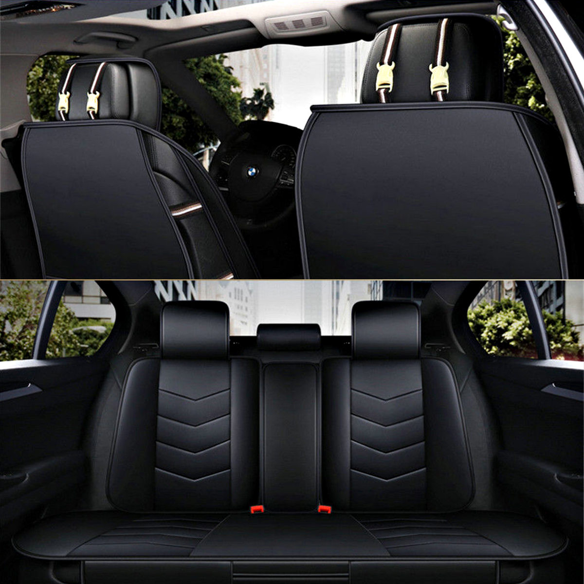 Wear-Proof-PU-Leather-Car-Seat-Cover-Cushion-5-Seat-Front-Rear-Pillows13Pcs-kit-1535998