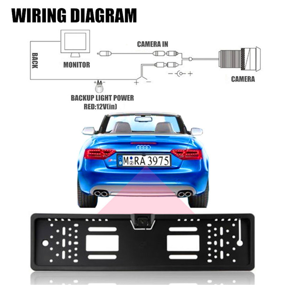 170deg-4LED-Car-License-Plate-Frame-Rear-View-Backup-Camera-Auto-Reverse-European-999796