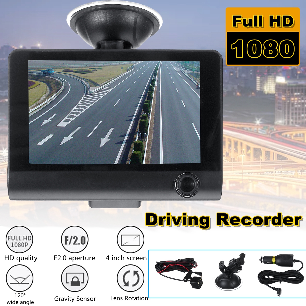 2-in-1-4quot-Large-LCD-Driving-Recorder--Explosion-Speed-Radar-HD-Car-DVR-Camera-1764732