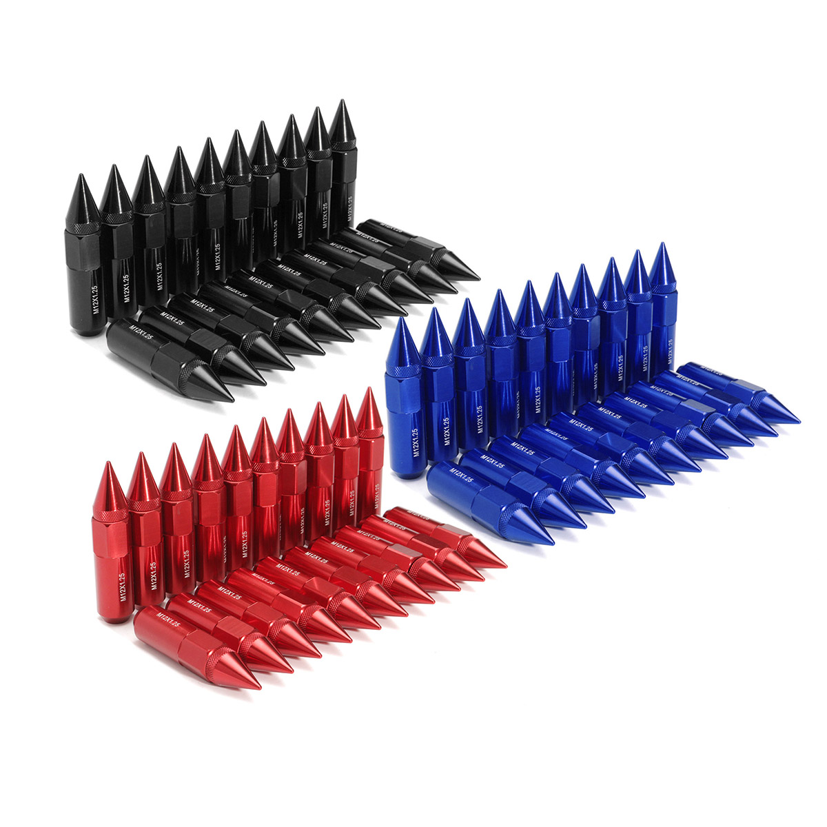 20Pcs-Aluminum-M12X125-Wheels-Rims-Lug-Nut-Spiked-60mm-Extended-Tuner-1584717