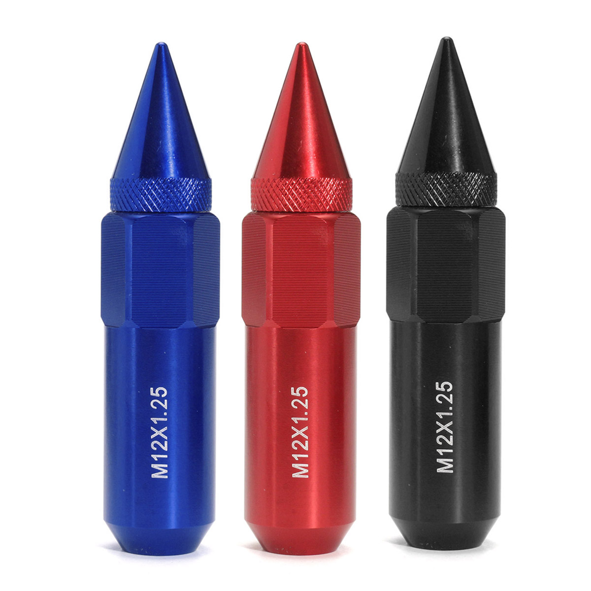 20Pcs-Aluminum-M12X125-Wheels-Rims-Lug-Nut-Spiked-60mm-Extended-Tuner-1584717