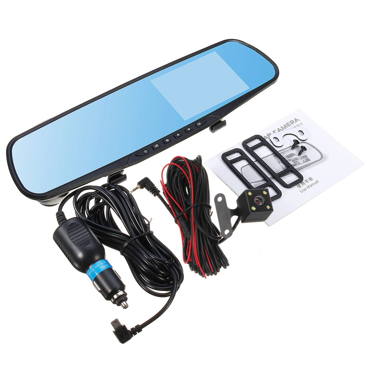 4-Inch-1080P-HD-Dual-Lens-Car-DVR-Video-Recorder-Rear-View-Mirror-Reverse-Camera-Kit-1131165