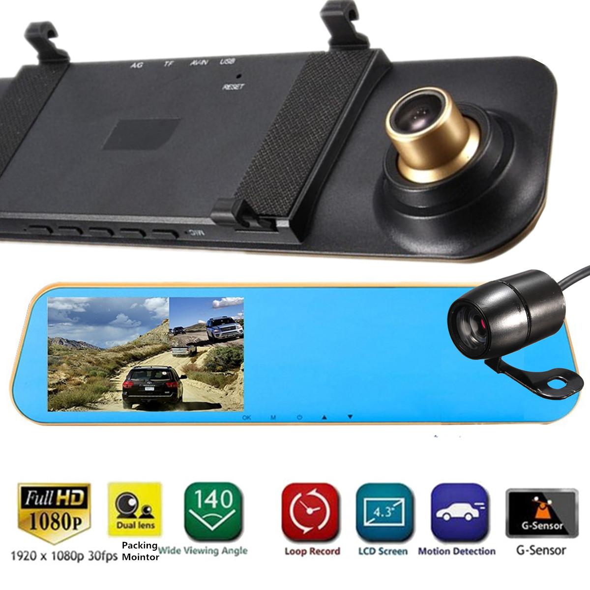 43-Inch-1080P-Full-HD-Touch-Screen-G-sensor-Rearview-Mirror-Car-Camera-DVR-140-Degree-Wide-Angle-1332596