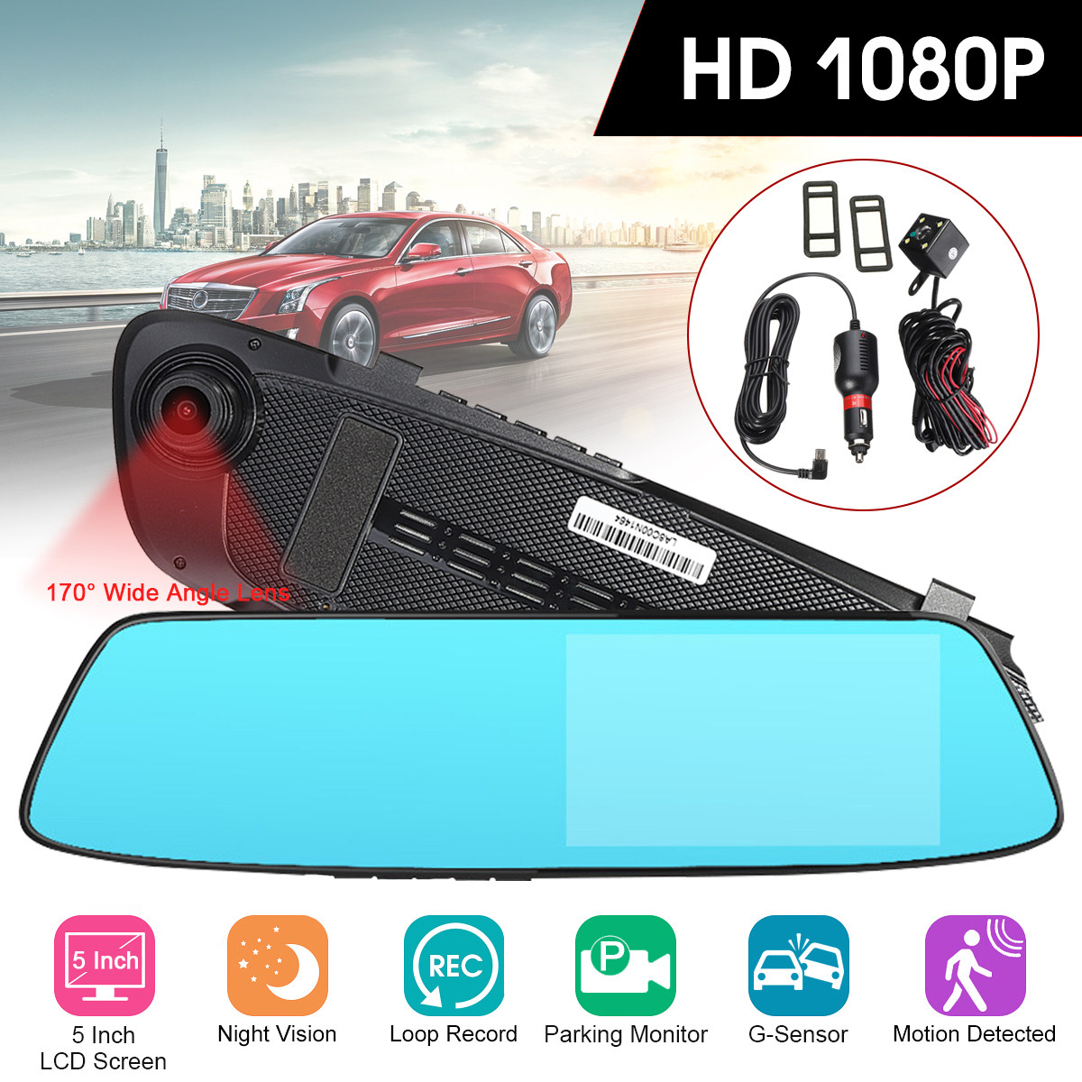 43-Inch-1080P-HD-Car-DVR-Rearview-Mirror-Dash-Camera-Dual-Lens-Recorder-Monitor-170-Degree-1292517