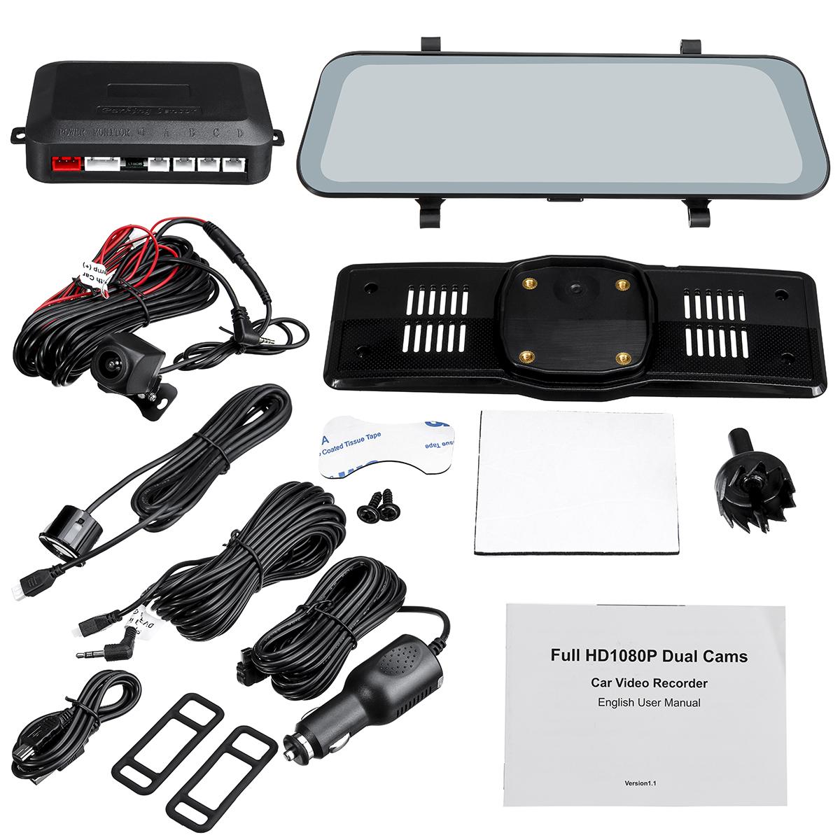 7quot--10quot-Car-DVR-LCD-Rear-Reversing-Parking-Detector-Radar-Sensor-System-Alarm-1653068