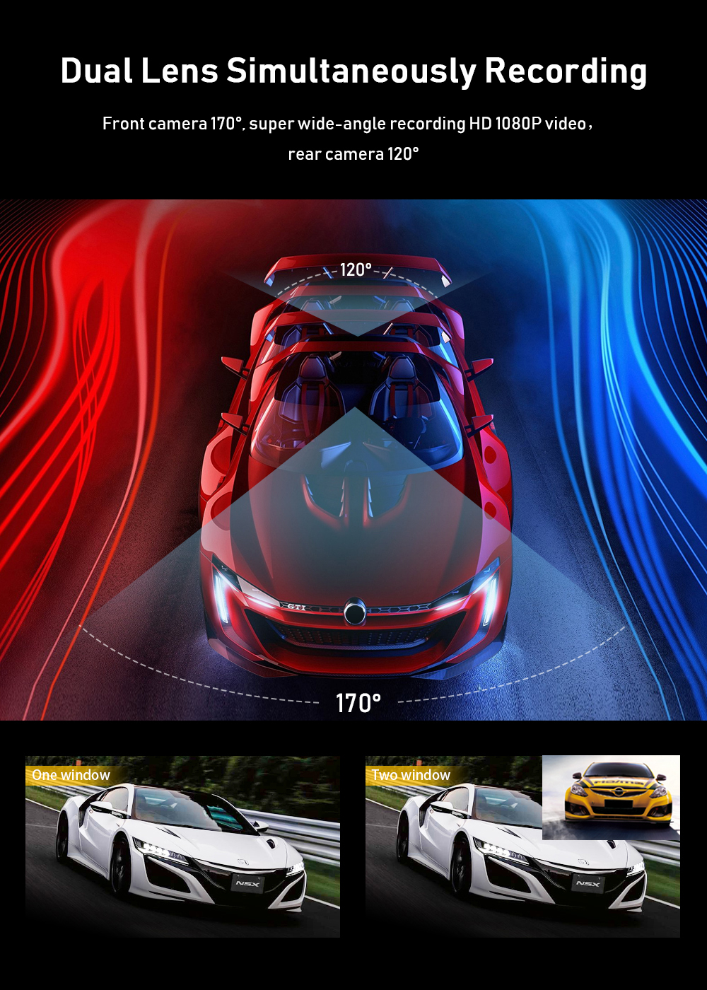 AUSEK-AK62-4-inch-1080P-HD-Parking-Position-Track-Offset-Car-DVR-Recorder-with-4-Lights-Pull-Back-Ca-1601570