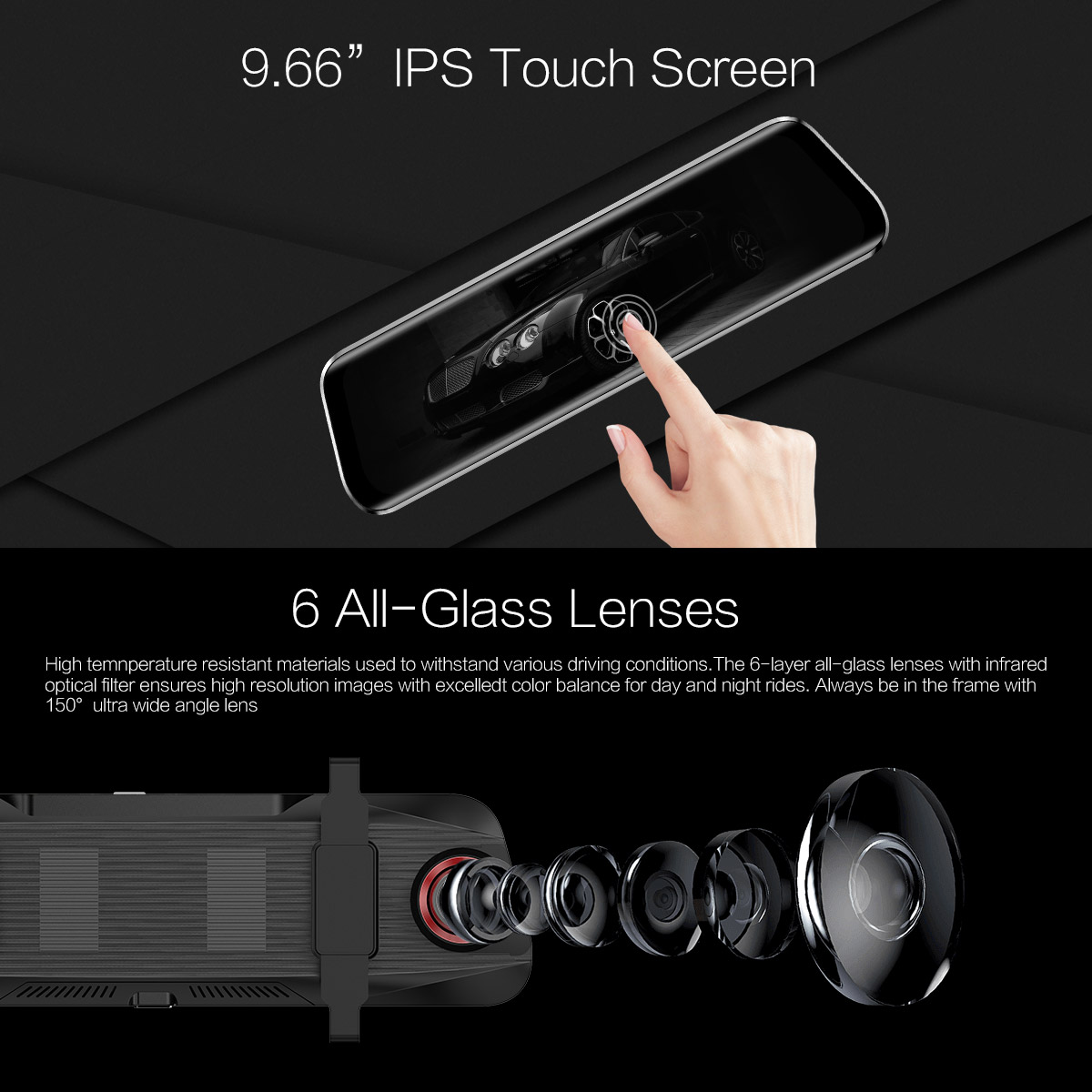 Anytek-T11-966-Inch-FHD-1080P-Streaming-Media-Dual-Lens-Car-DVR-Rearview-Camera-Parking-Monitoring-A-1414407