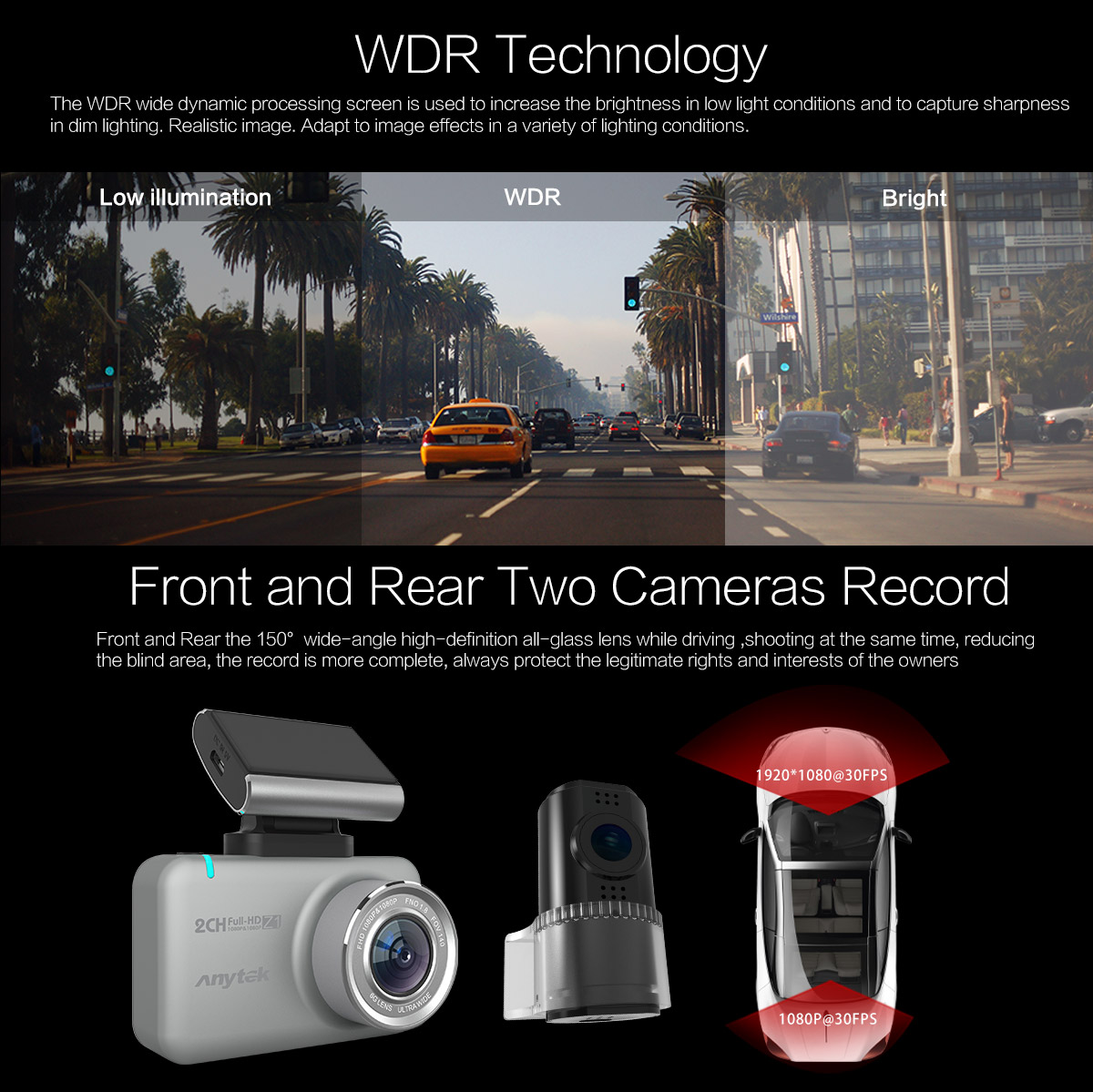 Anytek-Z1-235-Inch-4K-30fps-Touch-GPS-WiFi-Star-Vision-Dual-Lens-Car-DVR-1452283