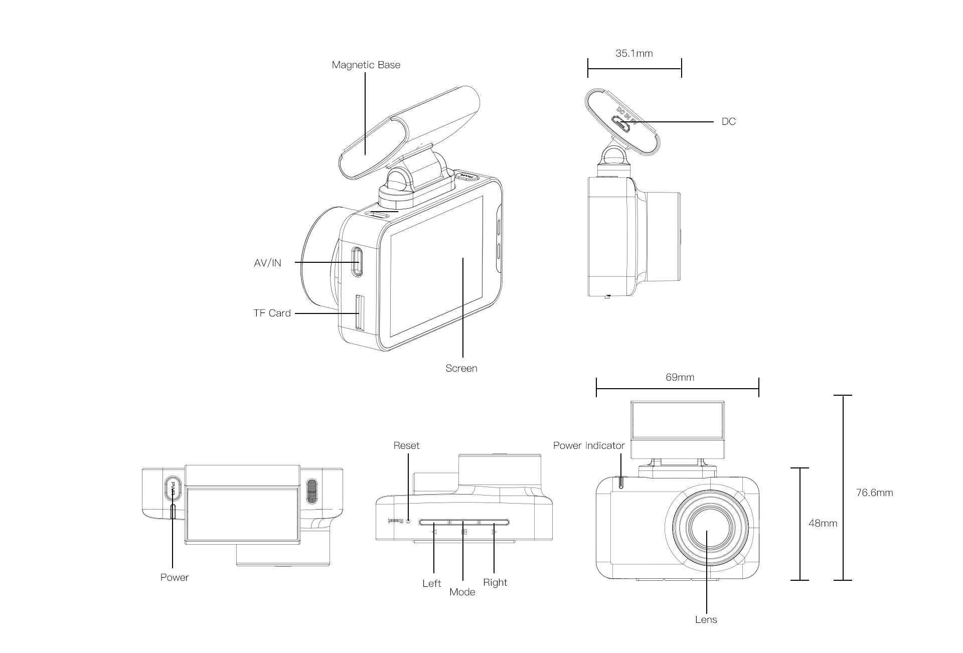 Anytek-ZIN-1080P-23-Inch-Auto-Loop-Rercording-Built-in-Microphone-Speaker-Car-DVR-Camera-1560197