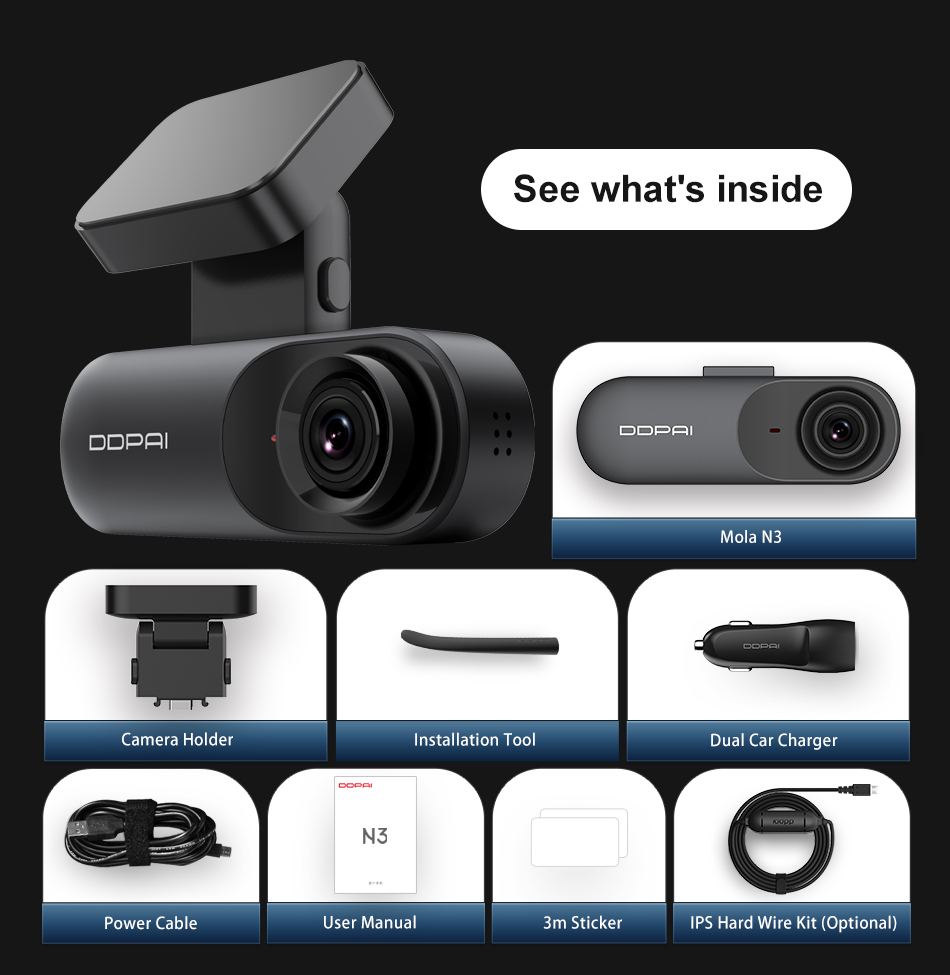 DDPAI-Dash-Cam-Mola-N3-2K-1600P-HD-GPS-Wifi-Smart-Connect-Android-24H-Parking-Car-Camera-Recorder-Ve-1804126
