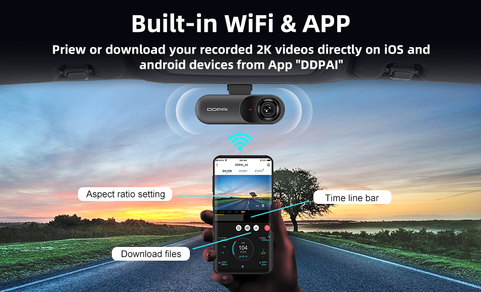 DDPAI-Dash-Cam-Mola-N3-2K-1600P-HD-GPS-Wifi-Smart-Connect-Android-24H-Parking-Car-Camera-Recorder-Ve-1804126