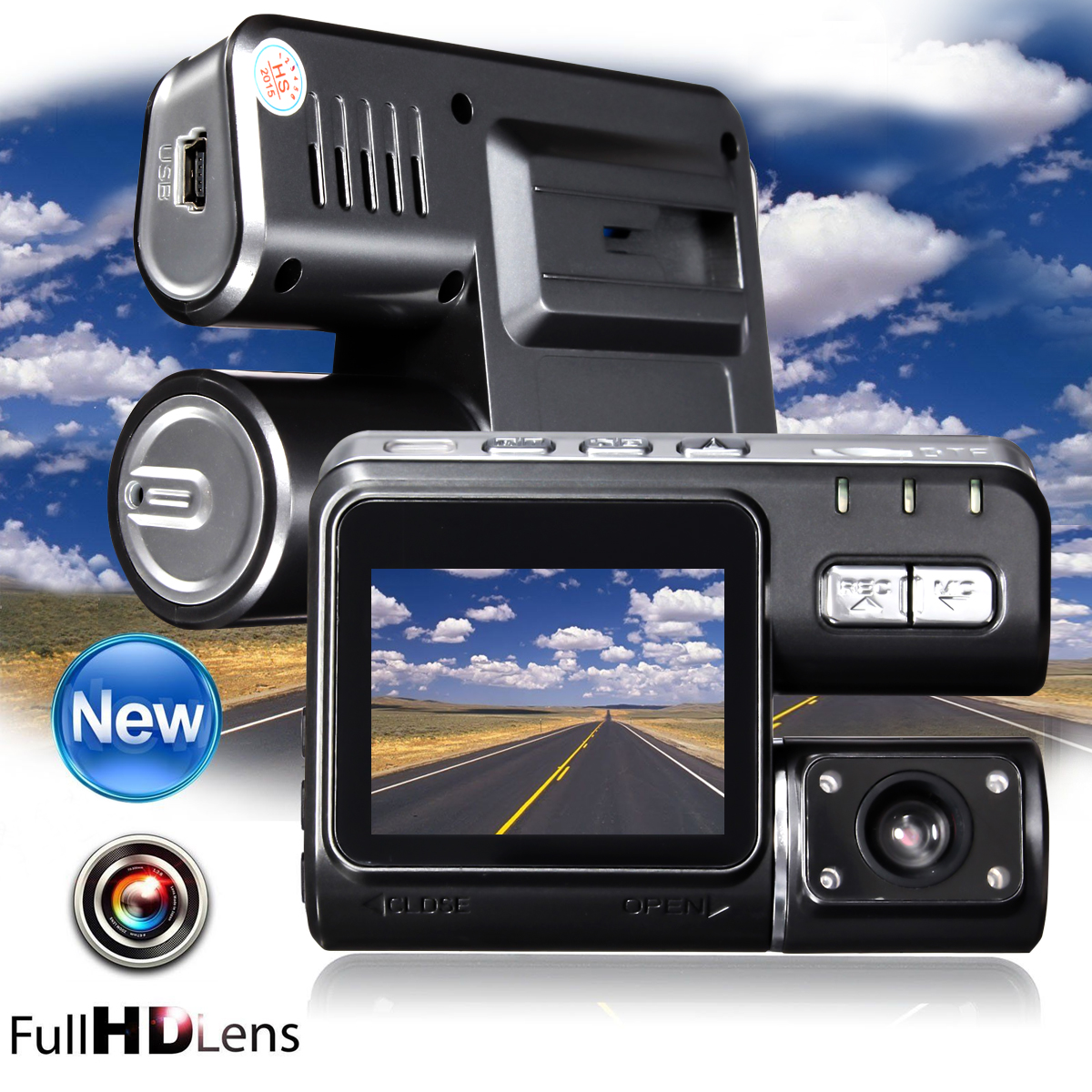 Dash-Cam-DVR-Car-Video-Camera-Recorder-Night-Vision-G-Sensor-Crash-1080P-2-LCD-974916