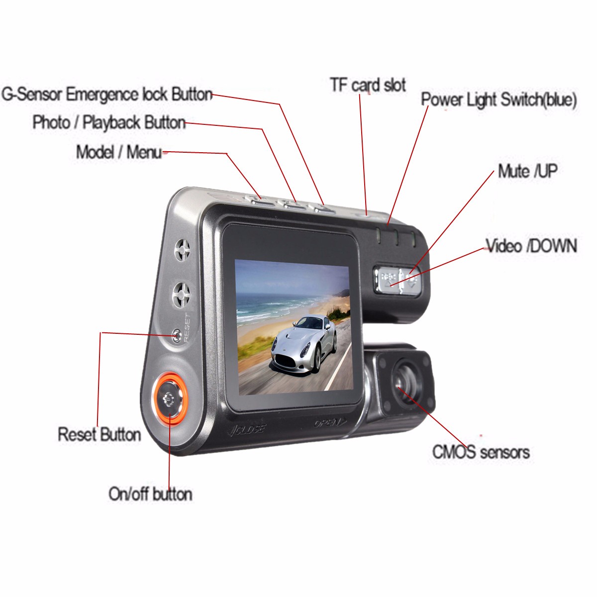 Dash-Cam-DVR-Car-Video-Camera-Recorder-Night-Vision-G-Sensor-Crash-1080P-2-LCD-974916