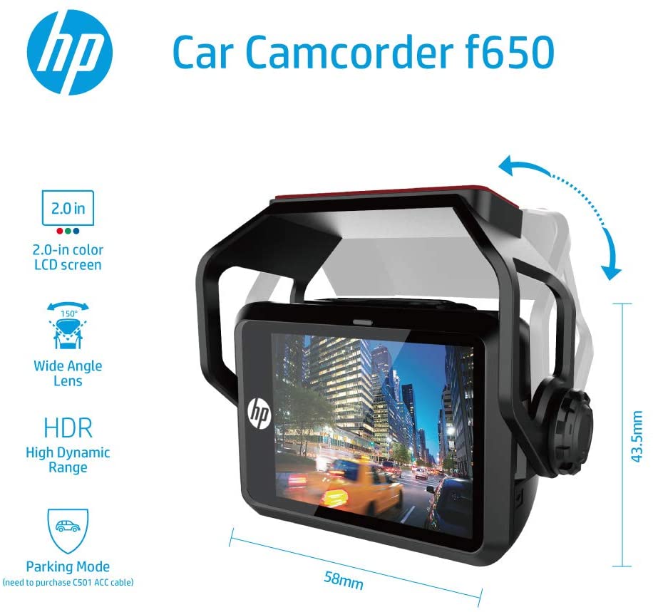 HP-F650-Full-HD-1080P-Car-Driving-Dash-Cam-Auto-G-Sensor-2quot-LCD-150deg-Wide-Angle-Night-Vision-Lo-1804063