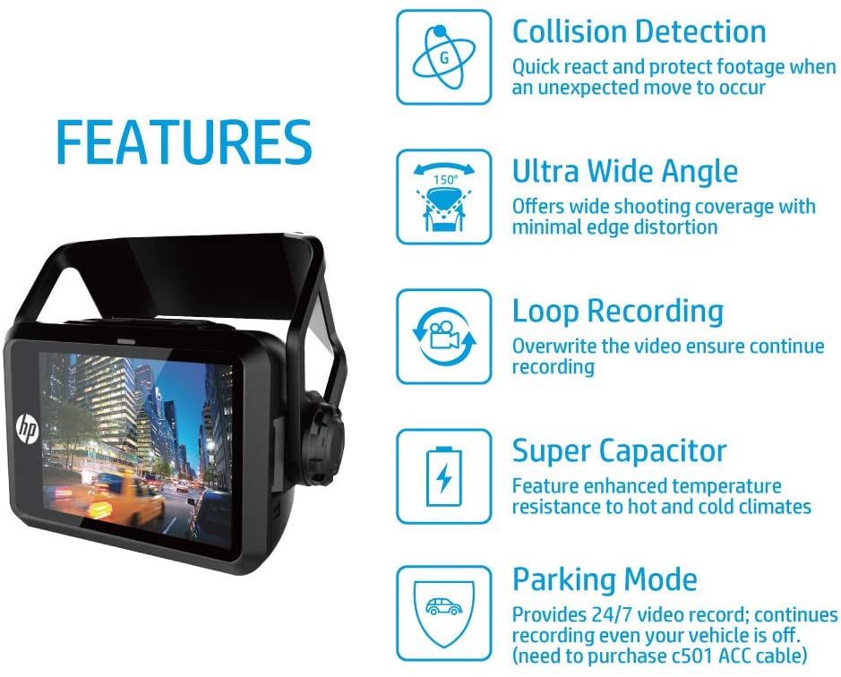 HP-F650-Full-HD-1080P-Car-Driving-Dash-Cam-Auto-G-Sensor-2quot-LCD-150deg-Wide-Angle-Night-Vision-Lo-1804063