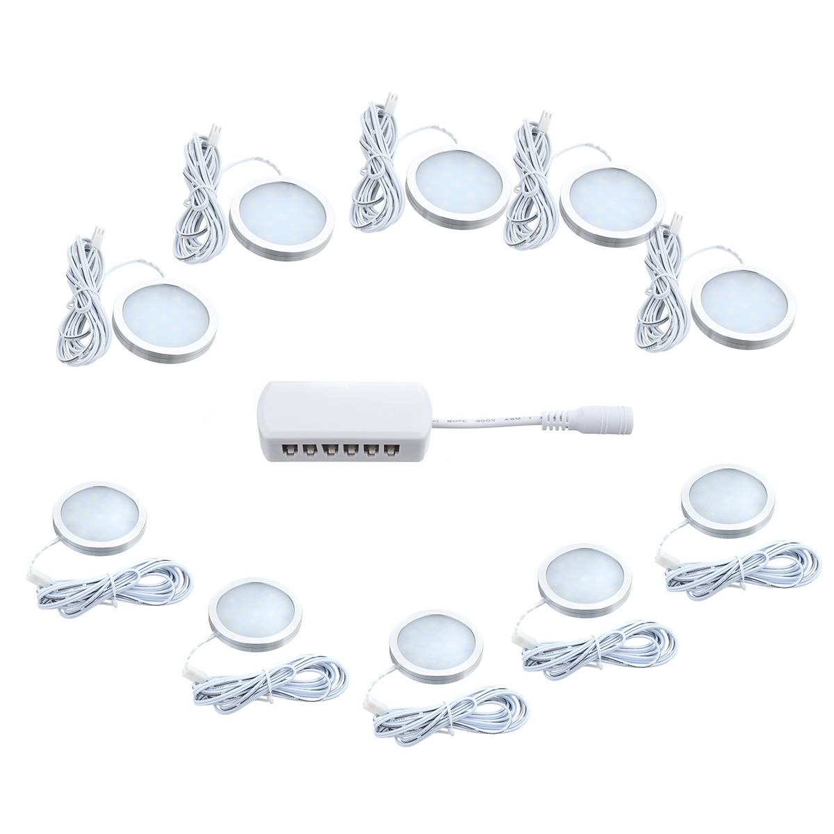 12Pcs-12V-25W-Interior-LED-Spot-Light-Lamp-For-Camper-Van-Caravan-Motorhome-Boat-VW-T4-T5-1568019