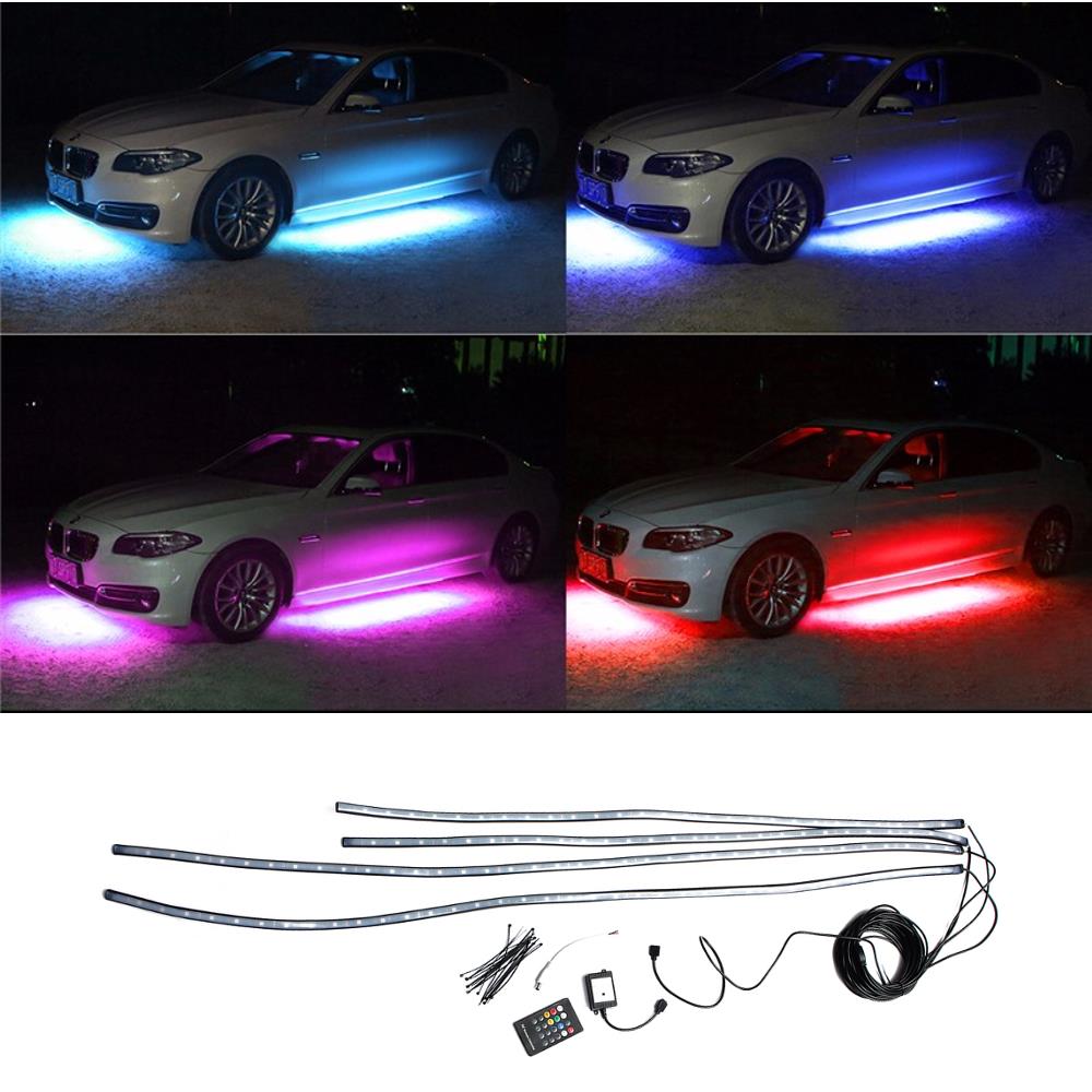 4pcs-Waterproof-RGB-LED-Car-Decoration-Lights-Strip-Neon-Atmosphere-Lamp-Kit-with-Wireless-Control-1120592