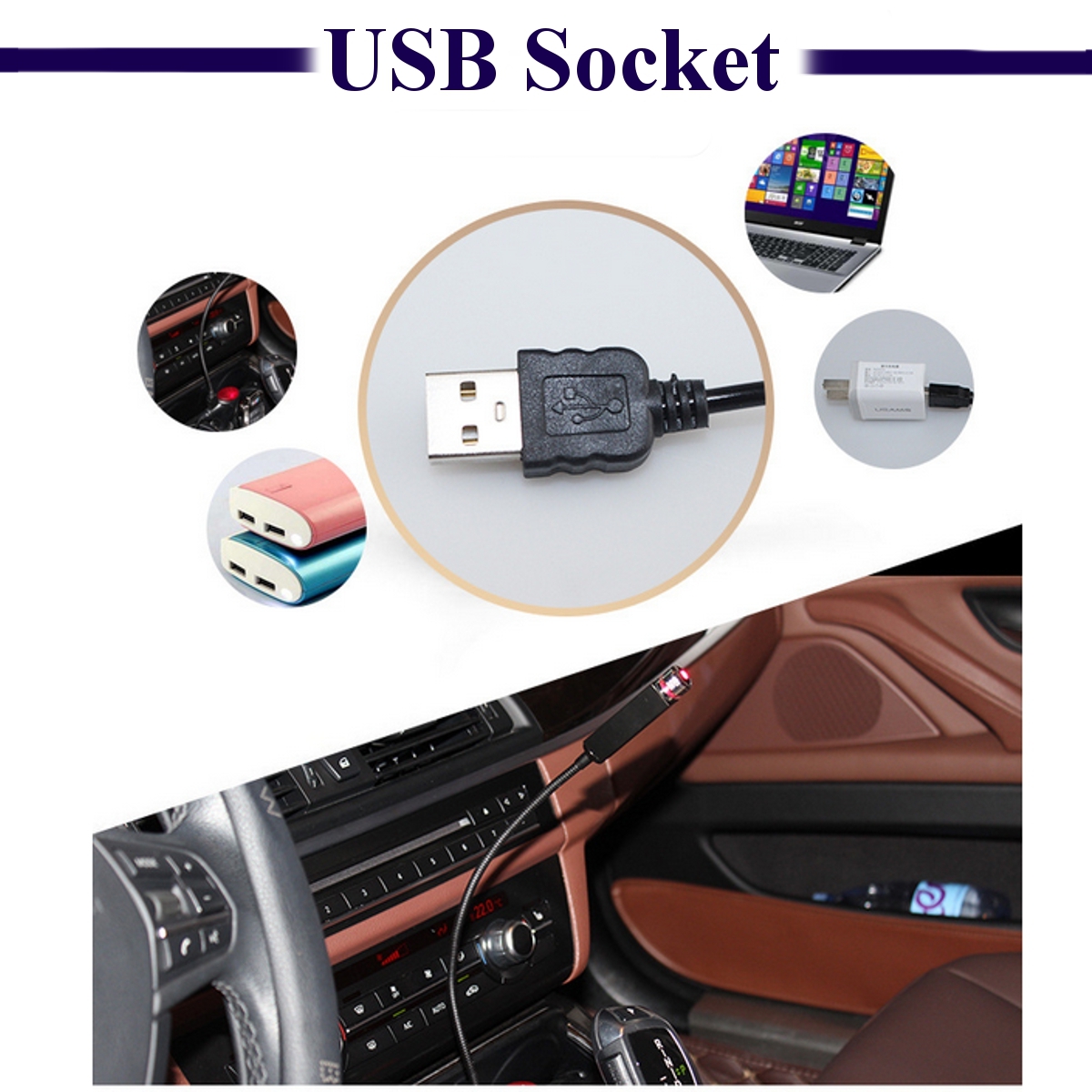 Car-LED-Atmosphere-Ceiling-Starry-Star-Lights-Roof-Decoration-Lamp--360degAdjustable-USB-5V-1W-1555292