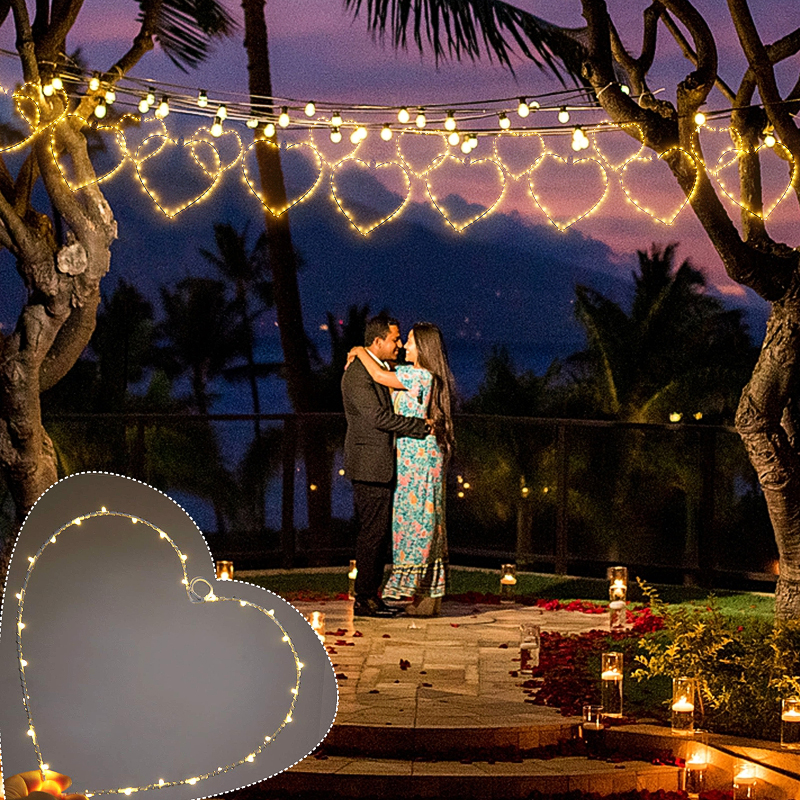 LED-25x25-Shaped-Hanging-Decorations-Lights-Illuminative-Heart-Star-Fairy-Battery-Powered-1635909