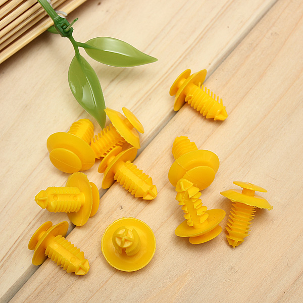 10PCS-Rover-75-ZT-Clips-Sill-Kick-Plate-Cover-Trim-Fasteners-Yellow-949505