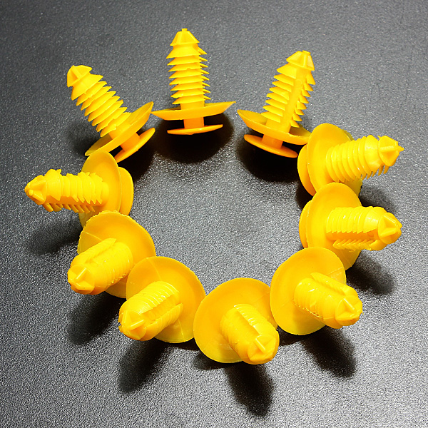10PCS-Rover-75-ZT-Clips-Sill-Kick-Plate-Cover-Trim-Fasteners-Yellow-949505
