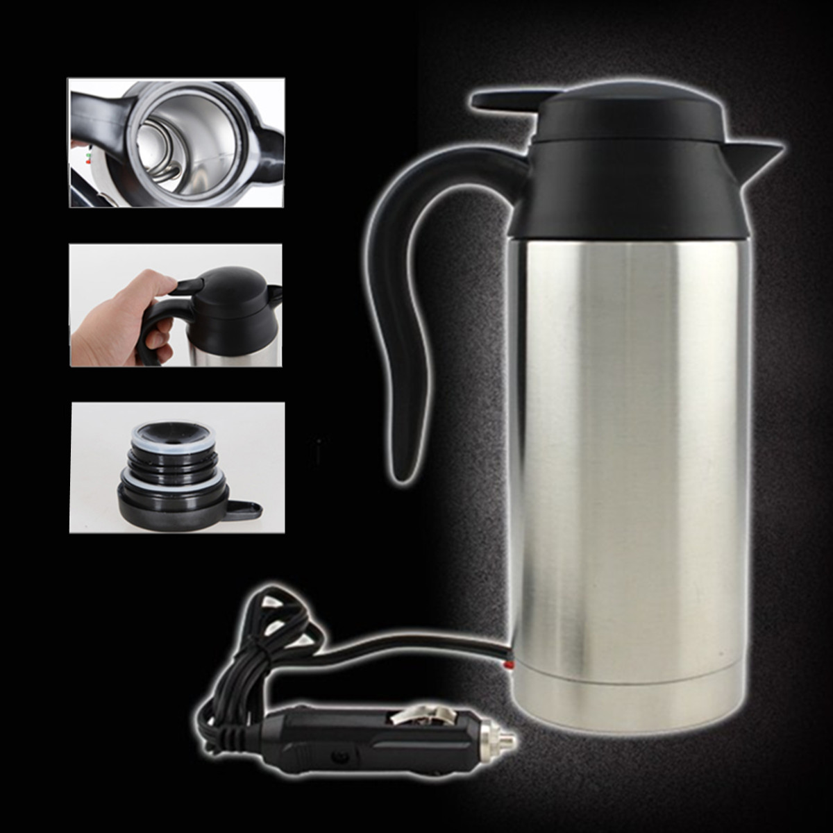 12V-750ml-Stainless-Steel-Electric-In-Car-Kettle-Car-Travel-Heating-Water-Bottle-1116455