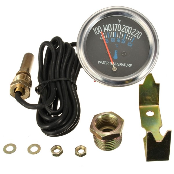 12V-DC-Electrical-Mechanical-Water-Temperature-Gauge-Black-Replacement-1012484