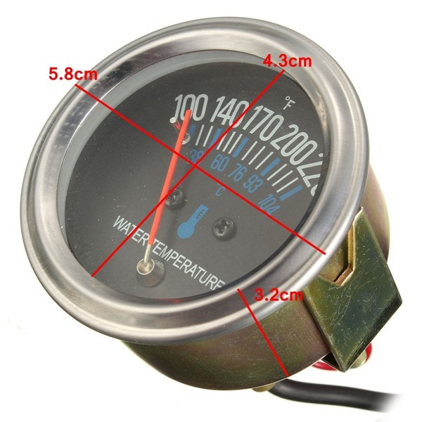 12V-DC-Electrical-Mechanical-Water-Temperature-Gauge-Black-Replacement-1012484
