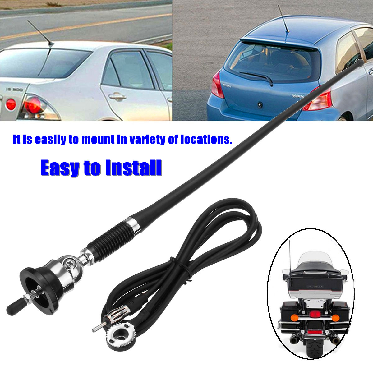 16-Inch-Universal-Car-Auto-Roof-for-Fender-Radio-AMFM-Signal-Antenna-Aerial-Extend-1249713