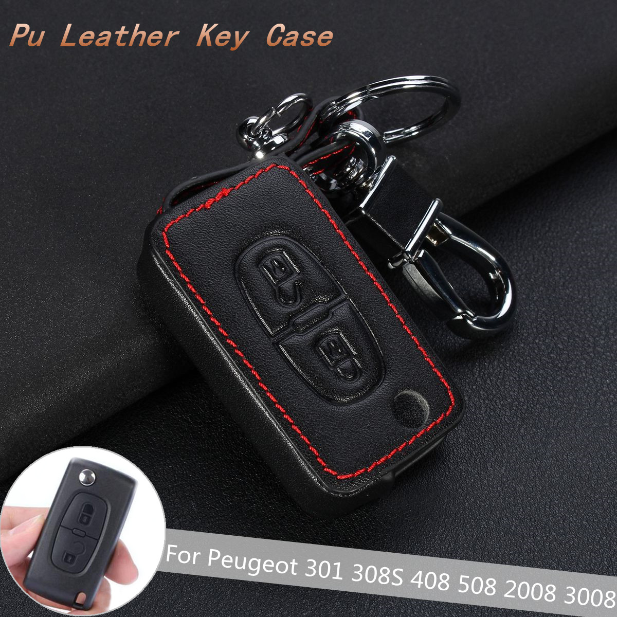 2-Button-PU-Leather-Key-Chain-Case-Cover-for-Peugeot-301-308S-408-508-2008-3008-1236937