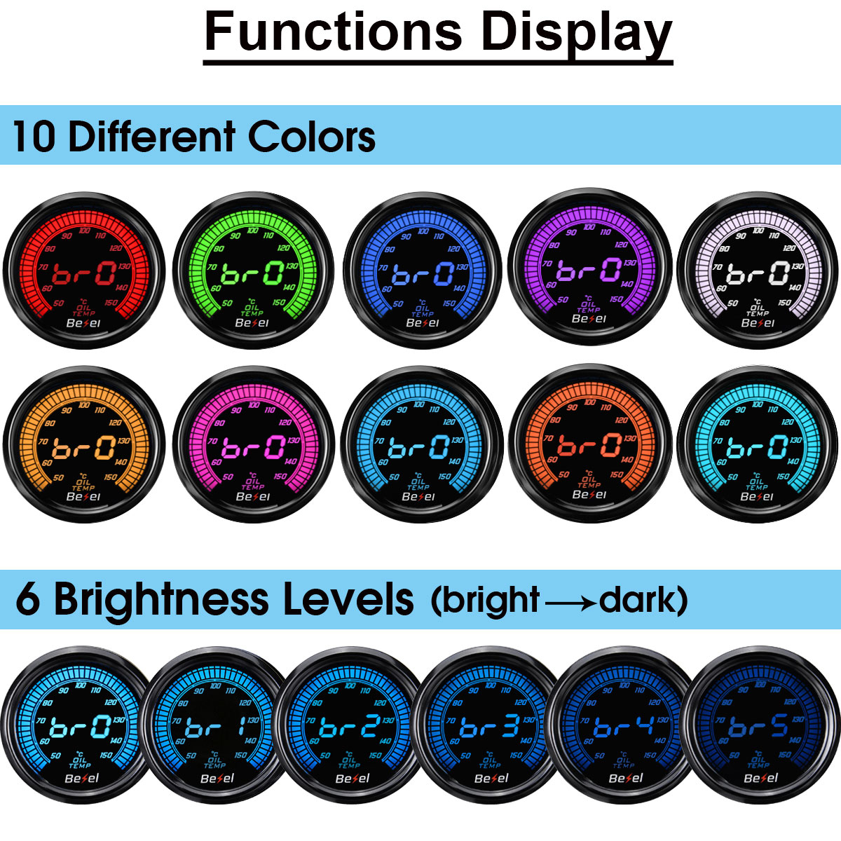 2-Inch-52mm-Car-Oil-Temp-Temperature-Pressure-Gauge-Meter-Digital-LED-Display-50150-1552442