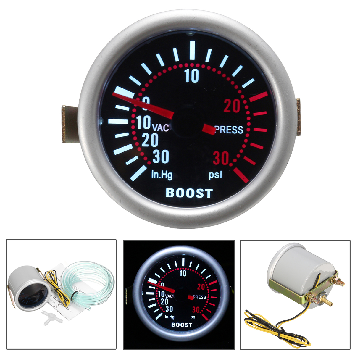 2-Inch-52mm-Universal-LED-Car-Turbo-Boost-Pressure-Gauge-30-Psi-Meter-Smoked-Dials-1179777