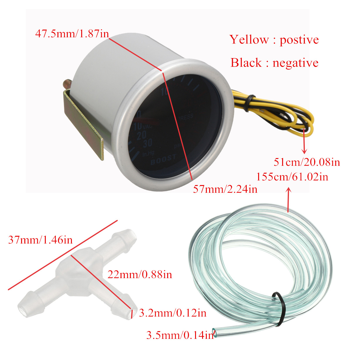2-Inch-52mm-Universal-LED-Car-Turbo-Boost-Pressure-Gauge-30-Psi-Meter-Smoked-Dials-1179777