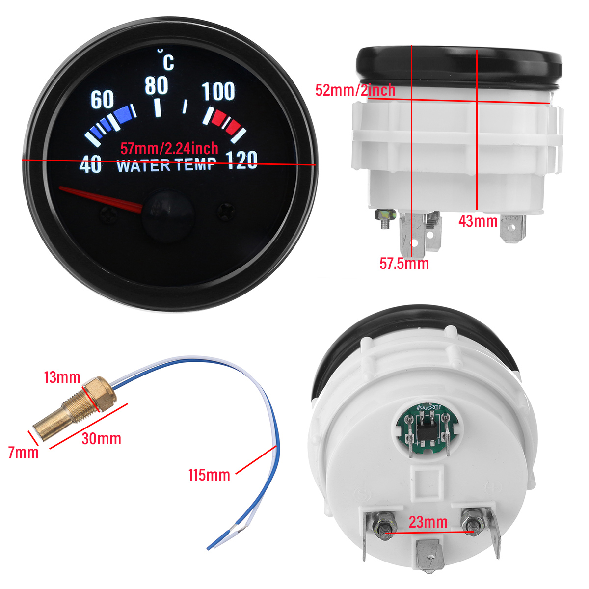 2Inch-52mm-Water-Temperature-Gauge-Kit-Digital-LED-Display-Black-Face-with-Sensor-1687751