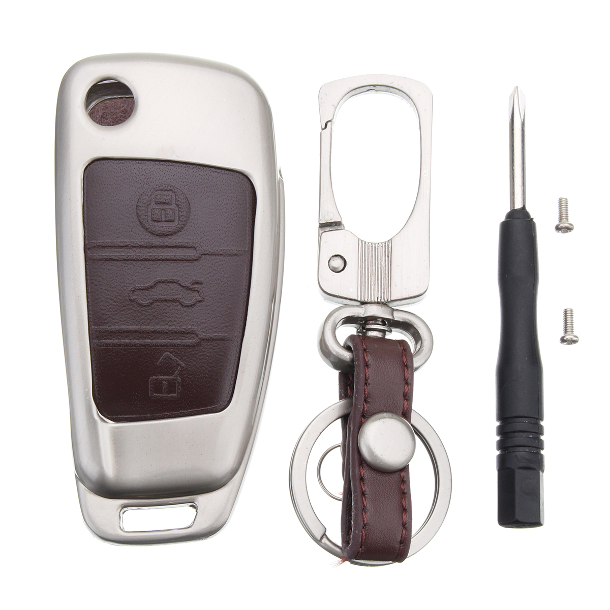 3-Button-Car-Metal-Remote-Key-Fob-Chain-Shell-Case-Cover-For-Audi-A1-A3-A6-S3-Q3-Q7-1250983