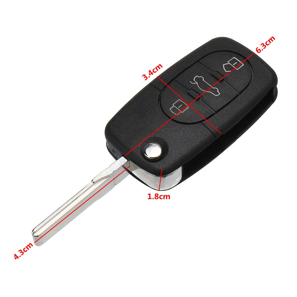 3-Buttons-Remote-Key-Fob-Case-Shell-With-Uncut-Blade-For-Audi-A2-A3-A4-A6-A8-TT-1239641