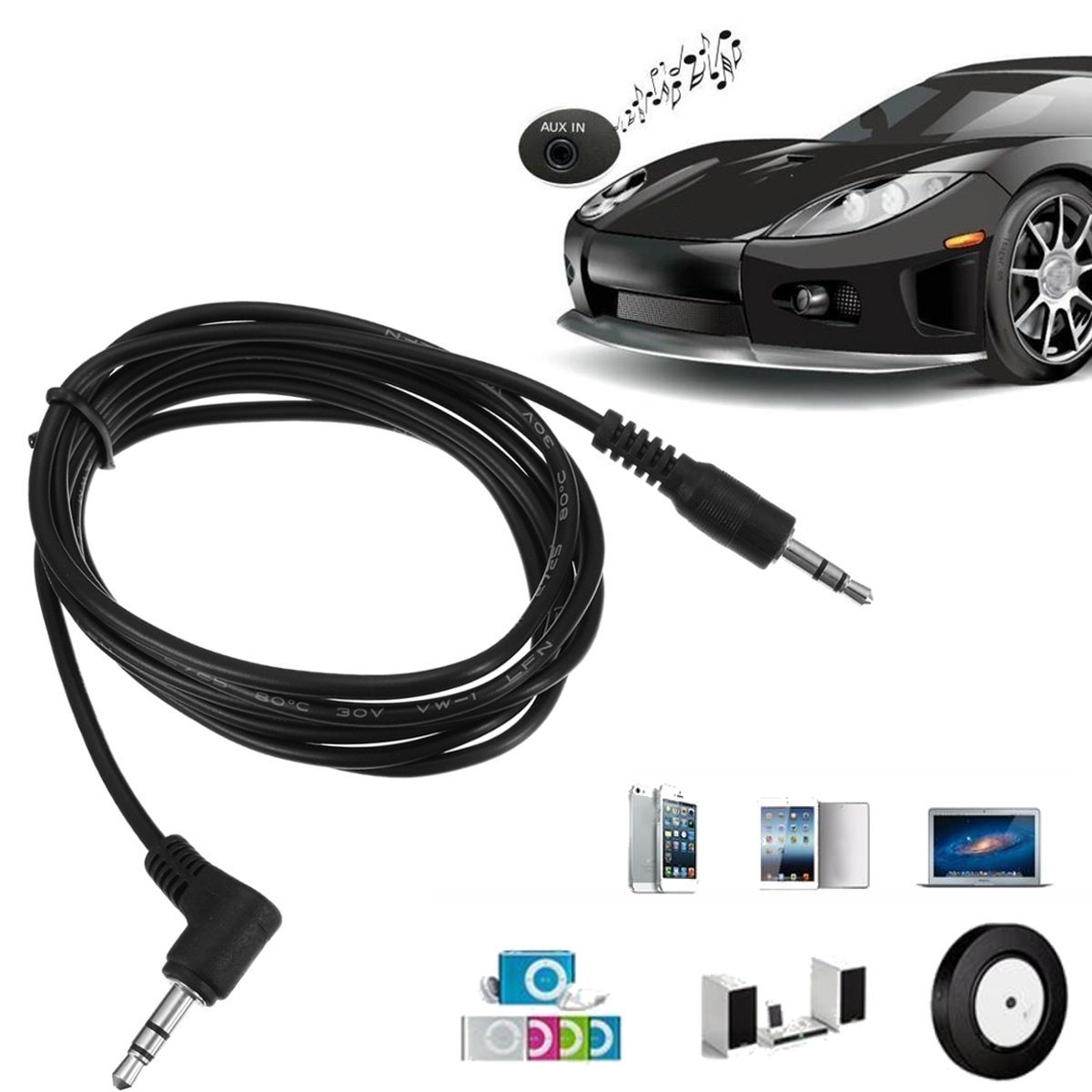 35mm-Male-To-Angle-M-AUX-Cable-Cord-Car-Audio-Headphone-Connector-15M-Black-1168728