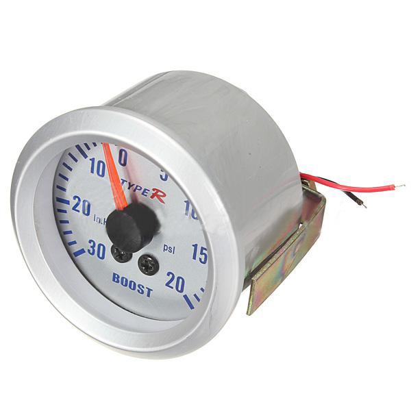 52mm-Autometer-Phantom-Pointer-Boost-Vacuum-Meter-Gauge-White-909355
