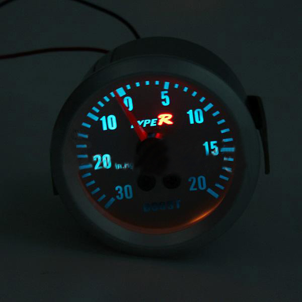 52mm-Autometer-Phantom-Pointer-Boost-Vacuum-Meter-Gauge-White-909355