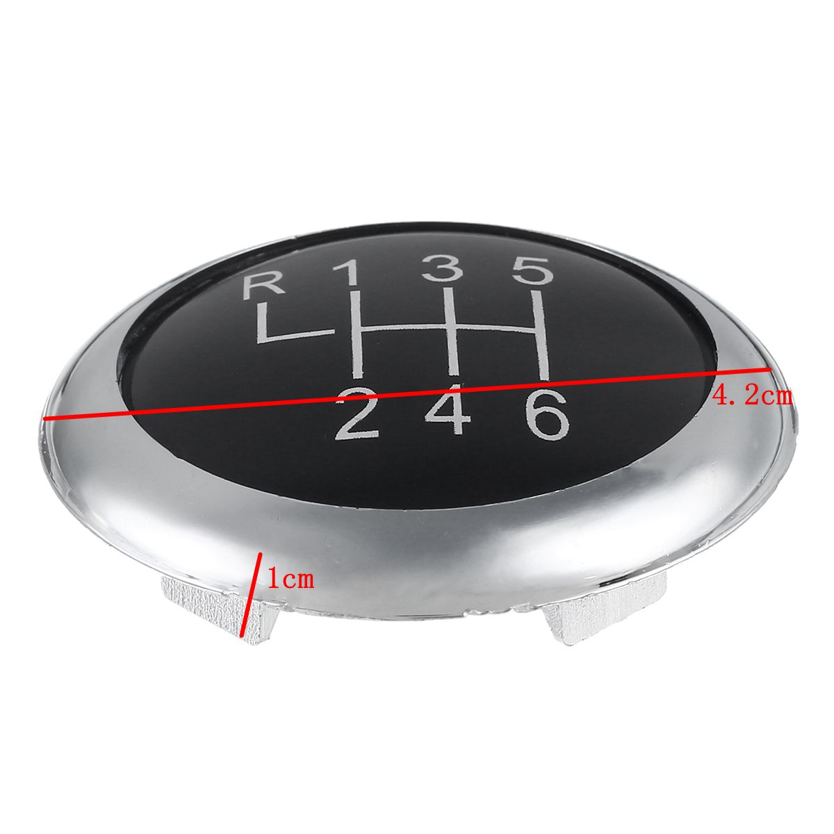 6-Speed-Gear-Shift-Knob-Cap-Chrome-Badge-Emblem-Trim-For-VW-Passat-B6-B7-CC-1377134