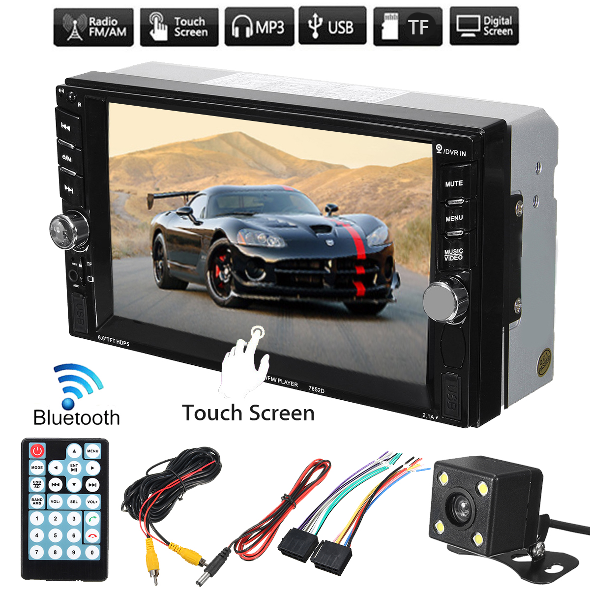 66-Inch-Touch-Screen-2-Din-Car-FM-Radio-SD-TF-MP5-Stereo-Player-bluetooth-Camera-1118582