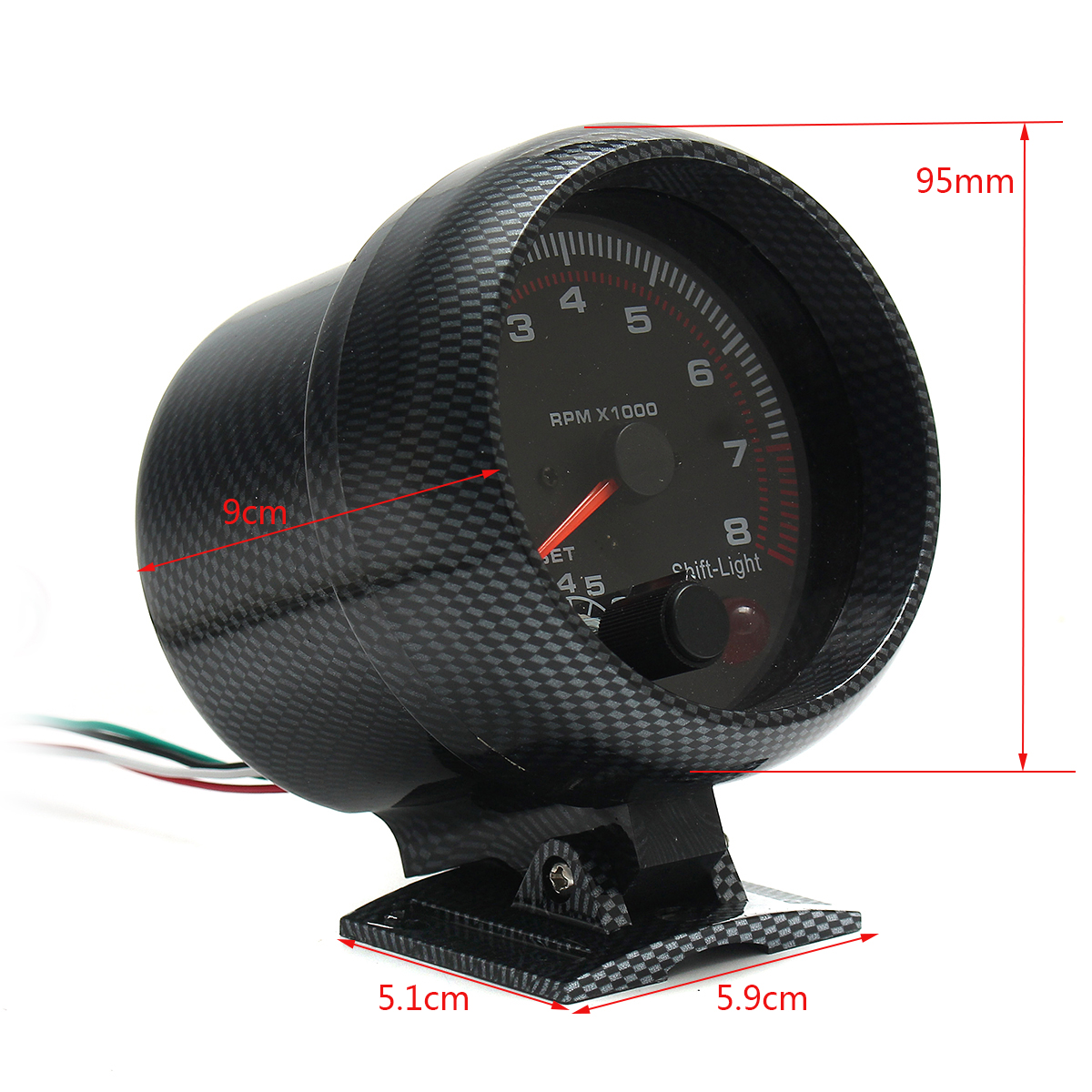 95mm-375-Inch-Car-Tachometer-Tacho-Gauge-Meter-0-8000-RPM-With-LED-Shift-Light-12V-1363127
