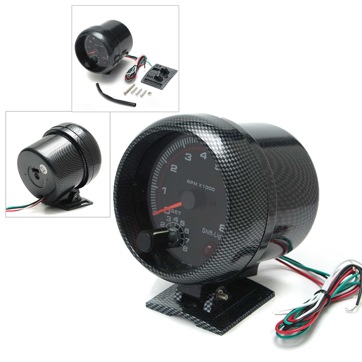 95mm-375-Inch-Car-Tachometer-Tacho-Gauge-Meter-0-8000-RPM-With-LED-Shift-Light-12V-1363127