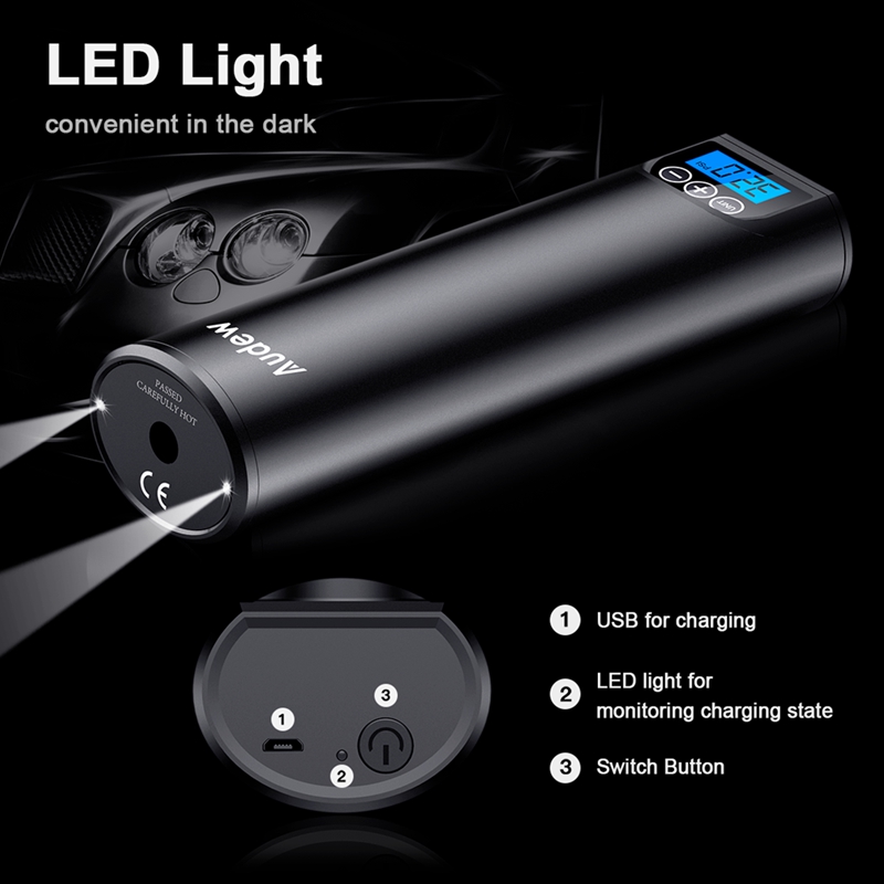 AUDEW-Hand-held-Car-Tire-Air-Pump-Portable-Wireless-LCD-Display-USB-Charging-12V-150-PSI-Compressor-1616869