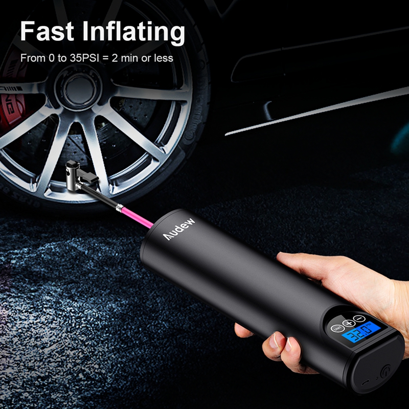 AUDEW-Hand-held-Car-Tire-Air-Pump-Portable-Wireless-LCD-Display-USB-Charging-12V-150-PSI-Compressor-1616869