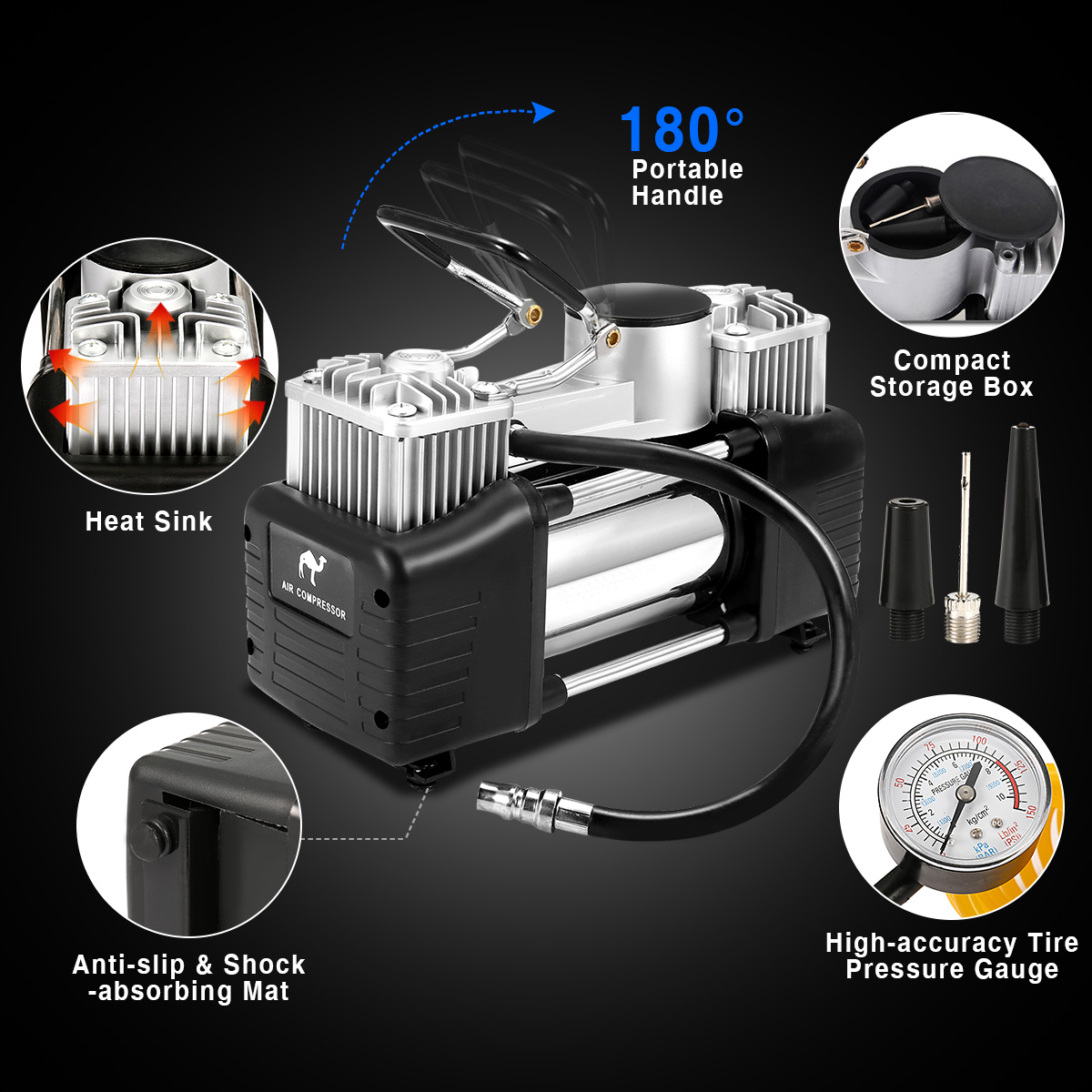 AUDEW-High-Pressure-Preset-Tire-Air-Pump-DC-12V-150W-Air-Compressor-Max150PSI-Tyre-Cylinder-Inflator-1285099